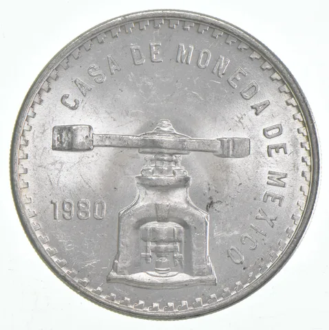 1980 Mexico 1 Onza Casa De Moneda .925 Silver 1 oz