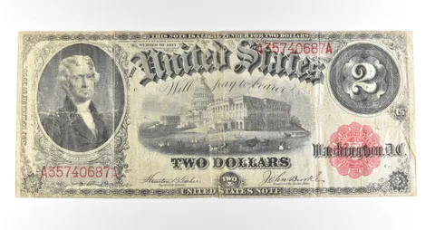 1917 $2 Legal Tender Large Note Red Seal *4571