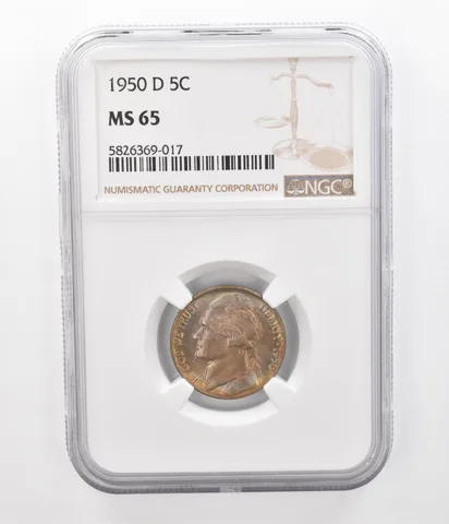 1950-D Jefferson Nickel MS65 NGC Beautiful Tone *2429