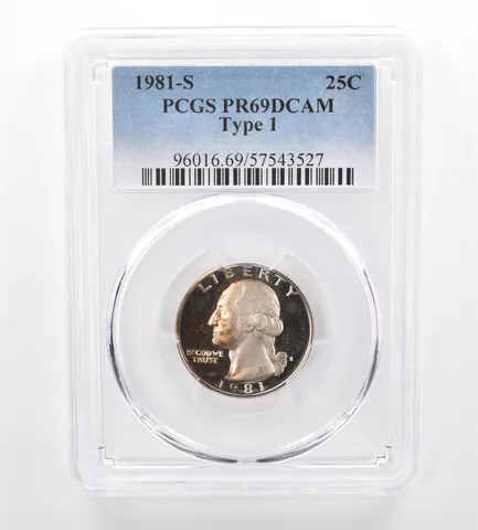 1981-S Washington Quarter Type 1 PR69 DCAM PCGS Beautiful Tone *7488