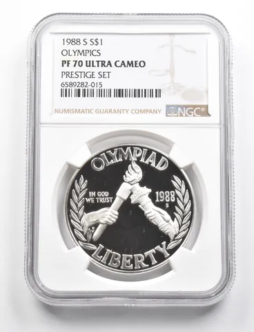 PF70 UCAM 1988-S Seoul Olympiad Commem Silver Dollar Prestige Set NGC a9846