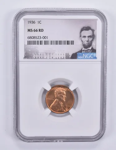 1936 Lincoln Wheat Cent MS66 RD NGC Special Label