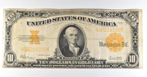 1922 $10 Gold Certificate Large Note Yellow Seal *8357