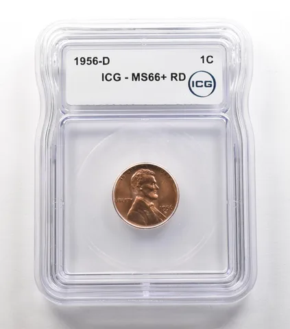 1956-D Lincoln Wheat Cent MS66+ RD ICG *6678