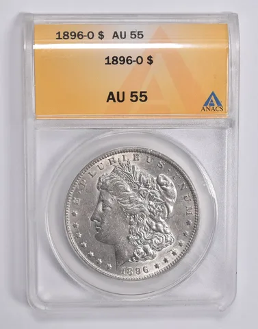 AU55 1896-O Morgan Silver Dollar ANACS *0343