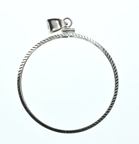 Sterling Silver 38 MM 1 Oz Panda China Coin Bezel Pendant Frame Edge *2145