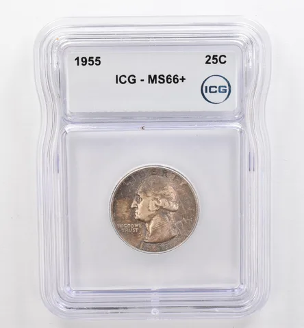 1955 Washington Quarter MS66+ ICG Beautiful Tone *9483