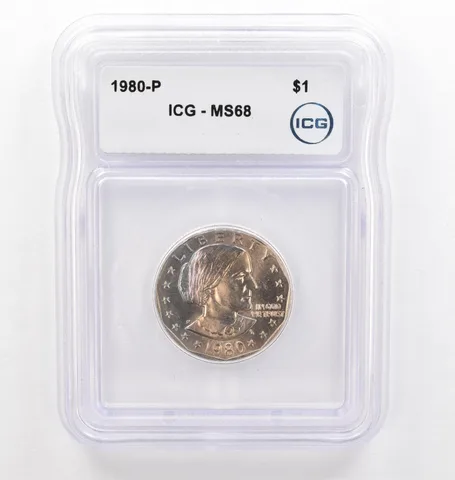 1980-P Susan B Anthony $1 MS68 ICG Beautiful Tone *0249