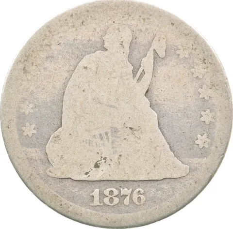 1876 Seated Liberty Quarter Lowball a8954
