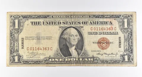 1935 A $1 Silver Certificate Brown Seal Hawaii Fr#2300 *0467