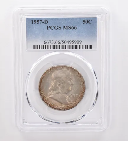 1957-D Franklin Half Dollar MS66 PCGS Beautiful Tone a9969