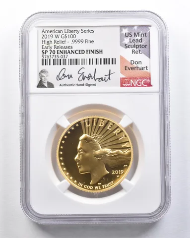 2019-W $100 American Gold Liberty HR Everhart ER SP70 Enhanced NGC *2119