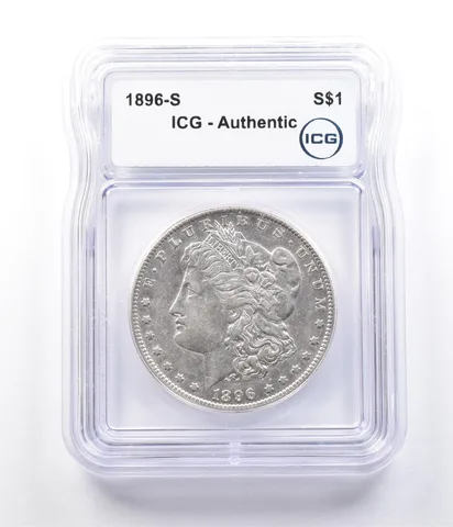 1896-S Morgan Silver Dollar Authentic ICG *2901