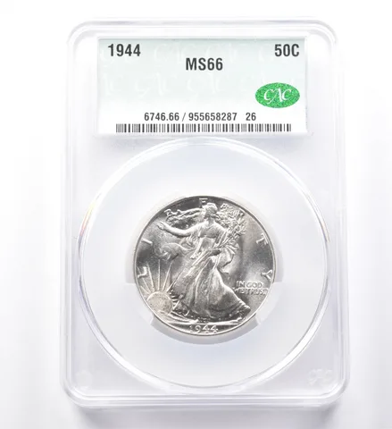 1944 Walking Liberty Half Dollar MS66 CAC *9999