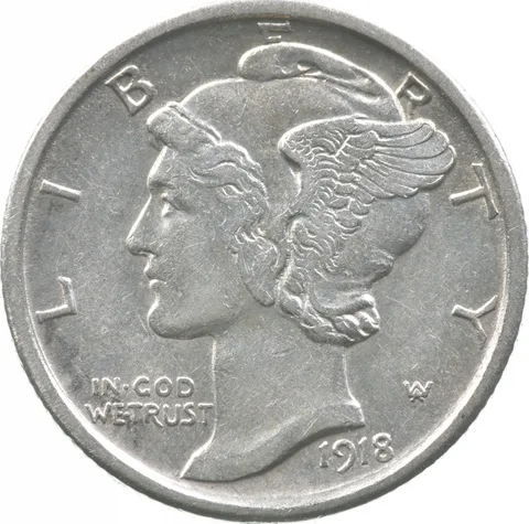 1918-S Mercury Dime a5795