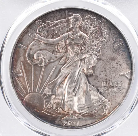 2011 American Silver Eagle MS67 PCGS Beautiful Tone *1371