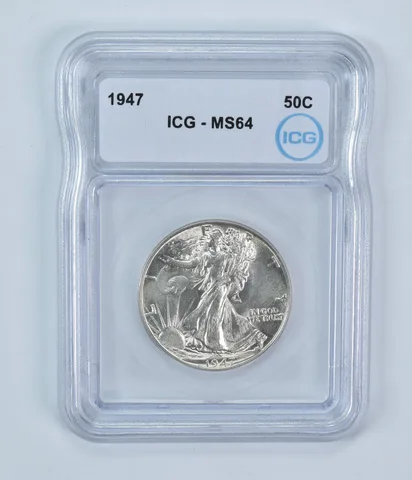 1947 Walking Liberty Half Dollar MS64 ICG