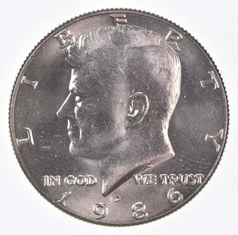 1986-D Kennedy Half Dollar Clad Unc