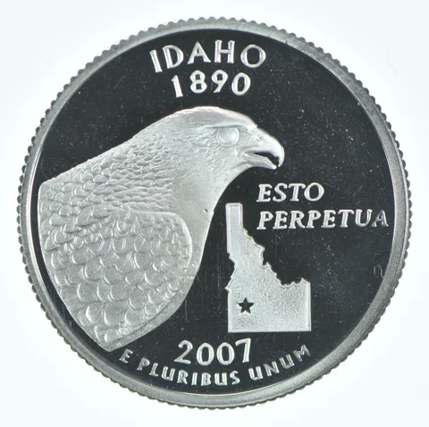 2007-S Washington State Quarter 90% Silver Proof Idaho