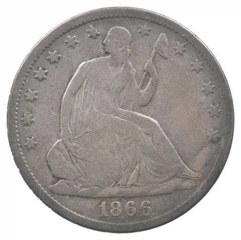 1866-S Seated Liberty Half Dollar Motto *8900