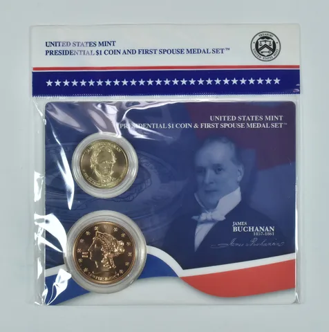 2010 Presidential $1 & First Spouse Medal Set - James Buchanan