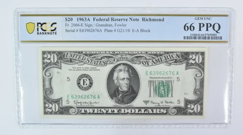 1963 A $20 Richmond VA FRN Fr#2066-E Gem Unc 66 PPQ PCGS a5994