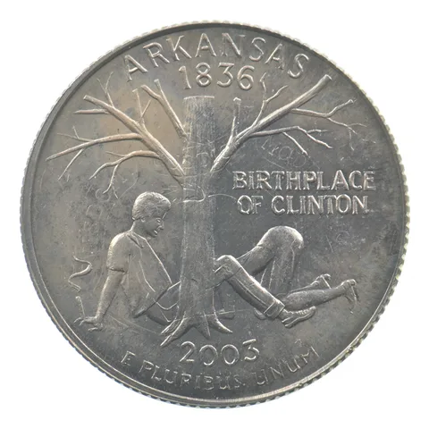 Washington Quarter Pattern State Arkansas Birthplace Clinton Parado Medal *5007