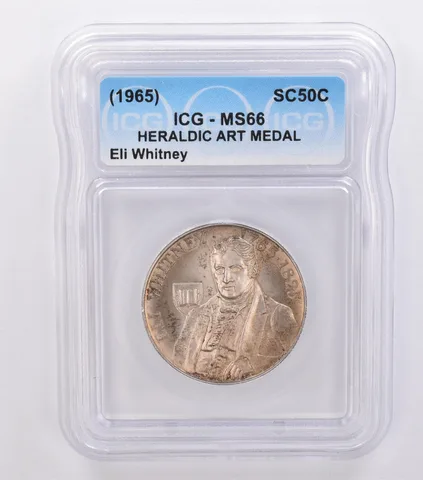 (1965) So Called Half Dollar Eli Whitney MS66 ICG Beautiful Tone *8695