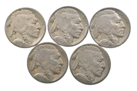 BETTER Lot 1928-S 1929-D 1929-S 1929-D 1927-S Buffalo Nickel Collection *146