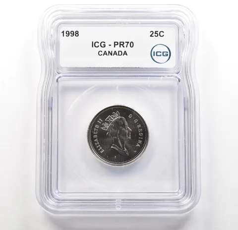 1998 Canada 25 Cents PR70 ICG a6212