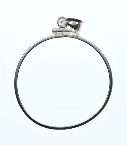 Sterling Silver 33 MM $1 Canadian Coin Bezel Pendant Frame Edge *2177