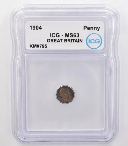 1904 Great Britain Penny KM#795 MS63 ICG Beautiful Tone *0710