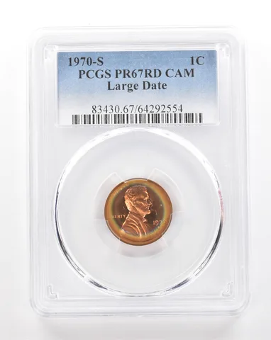 1970-S Lincoln Memorial Cent Large Date PR67 RD CAM PCGS Beautiful Tone *3458
