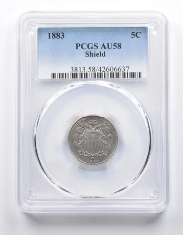 AU58 1883 Shield Nickel PCGS *0964