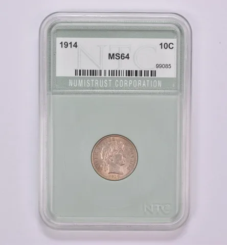 1914 Barber Dime Beautiful Tone *0465