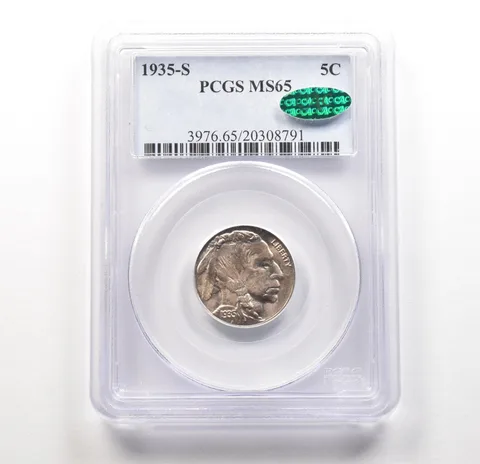 1935-S Indian Head Buffalo Nickel MS65 PCGS CAC *6283