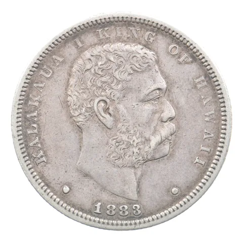 1883 Hawaii Kalakaua Half Dollar a1536