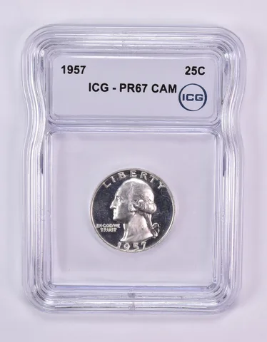 1957 Washington Quarter PR67 CAM ICG