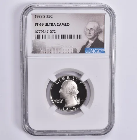 1978-S Washington Quarter PF69 UCam NGC Special Lbl