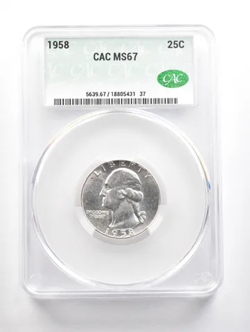 1958 Washington Quarter MS67 CAC *6068