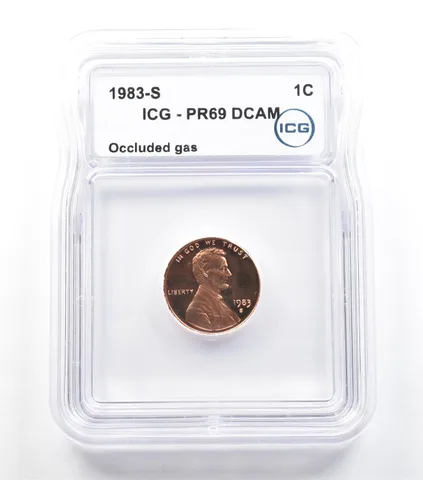 1983-S Lincoln Memorial Cent Occluded Gas PR69 DCAM ICG *5065