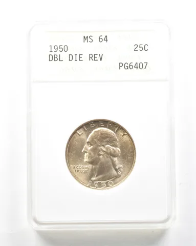 1950 Washington Quarter DDR MS64 ANACS *2051
