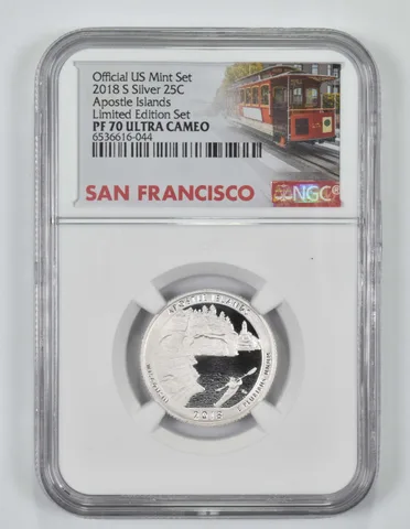 2018-S PF70 Silver Apostle Islands Quarter NGC Limited Edition