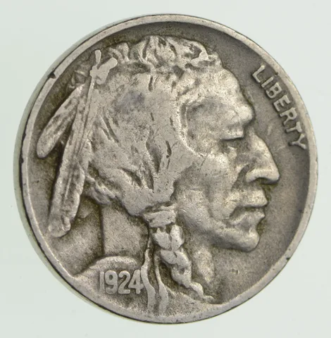 1924-D Indian Head Buffalo Nickel a3136