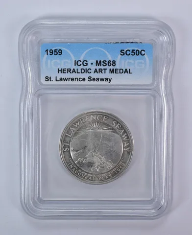 1959 So Called Half Dollar St Lawrence Seaway MS68 ICG