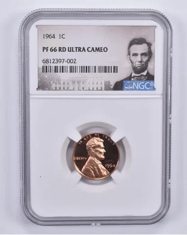 1964 Lincoln Memorial Cent PF66 UCAM RD NGC Special Label