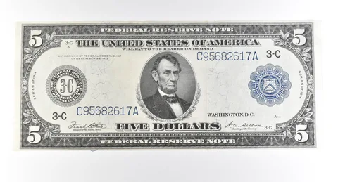 1914 $5 Philadelphia PA FRN Large Note Blue Seal *2734