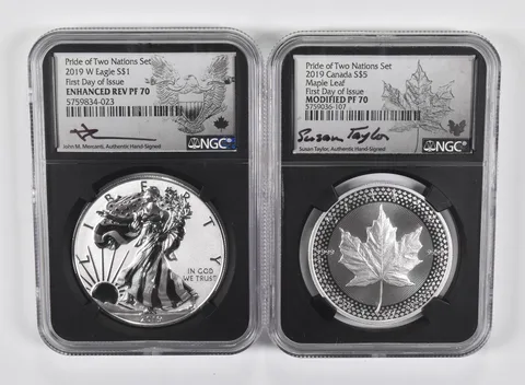 2019 Pride of 2 Nations *NGC PF70 FDI MERCANTI+TAYLOR*CANADIAN a1793