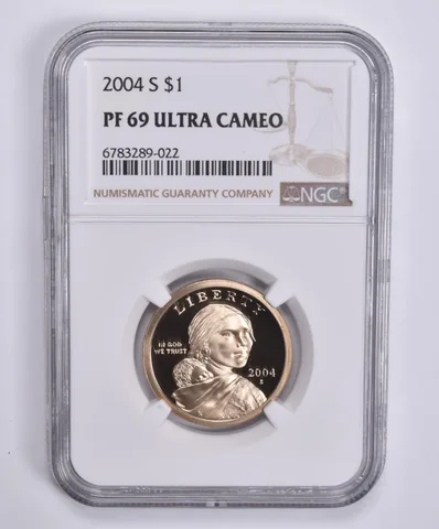 2004-S Sacagawea $1 PF69 UCAM NGC Brown Lbl