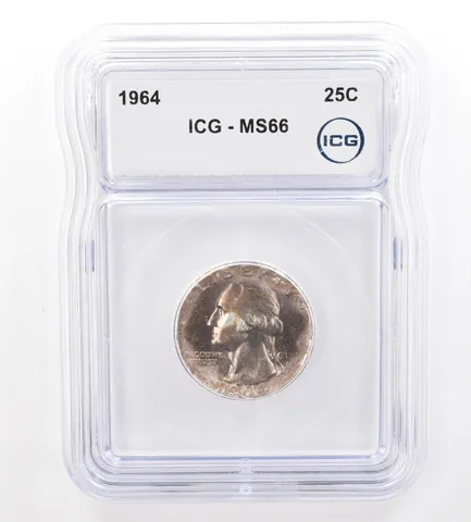 1964 Washington Quarter MS66 ICG Beautiful Tone a7358